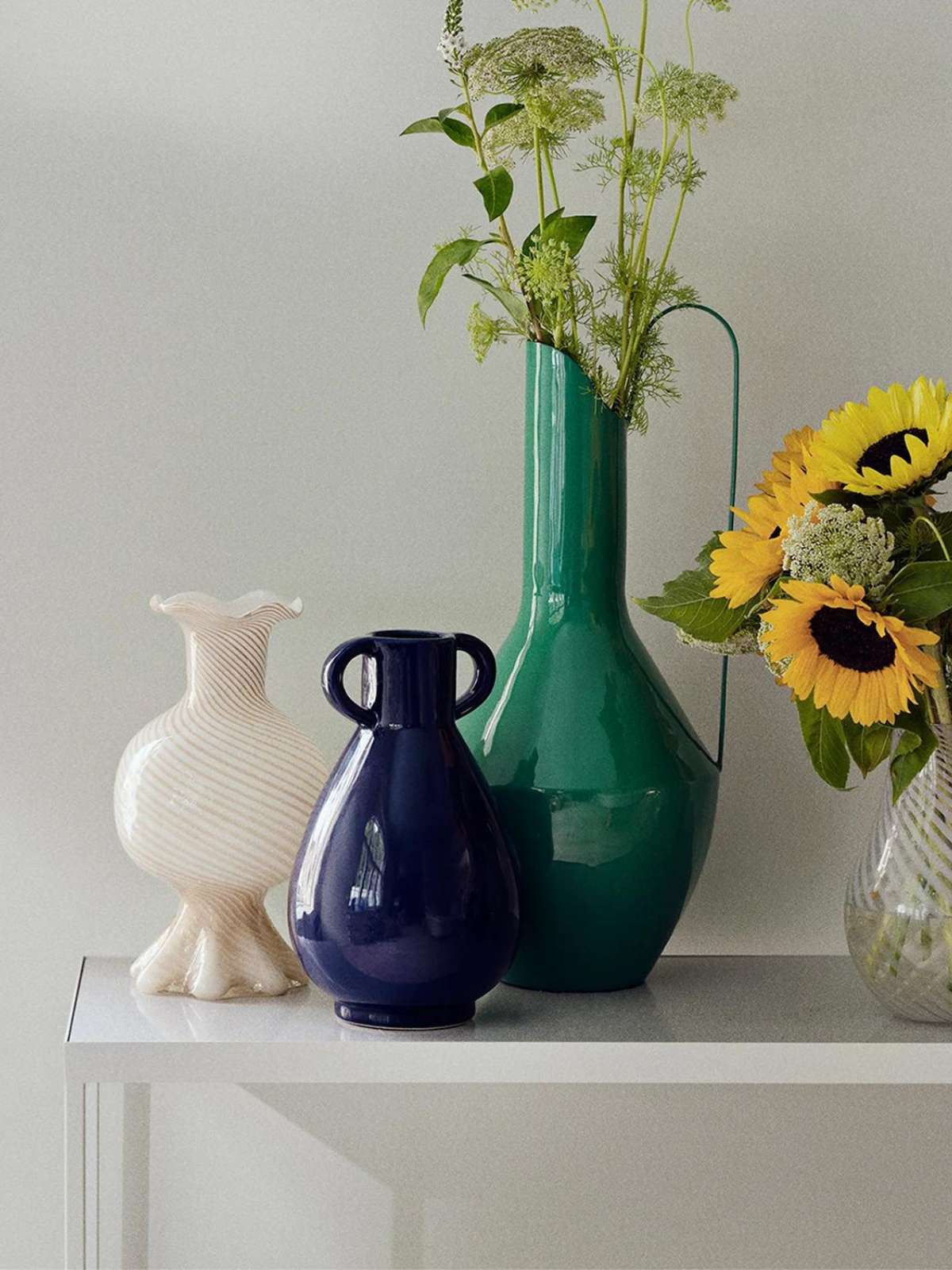 Broste Vase Simi Small - Deep Cobalt Blue