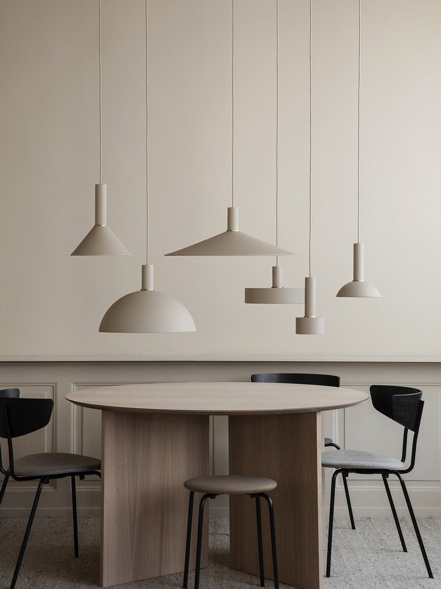 Cone Shade with Socket Pendant High  - Cashmere