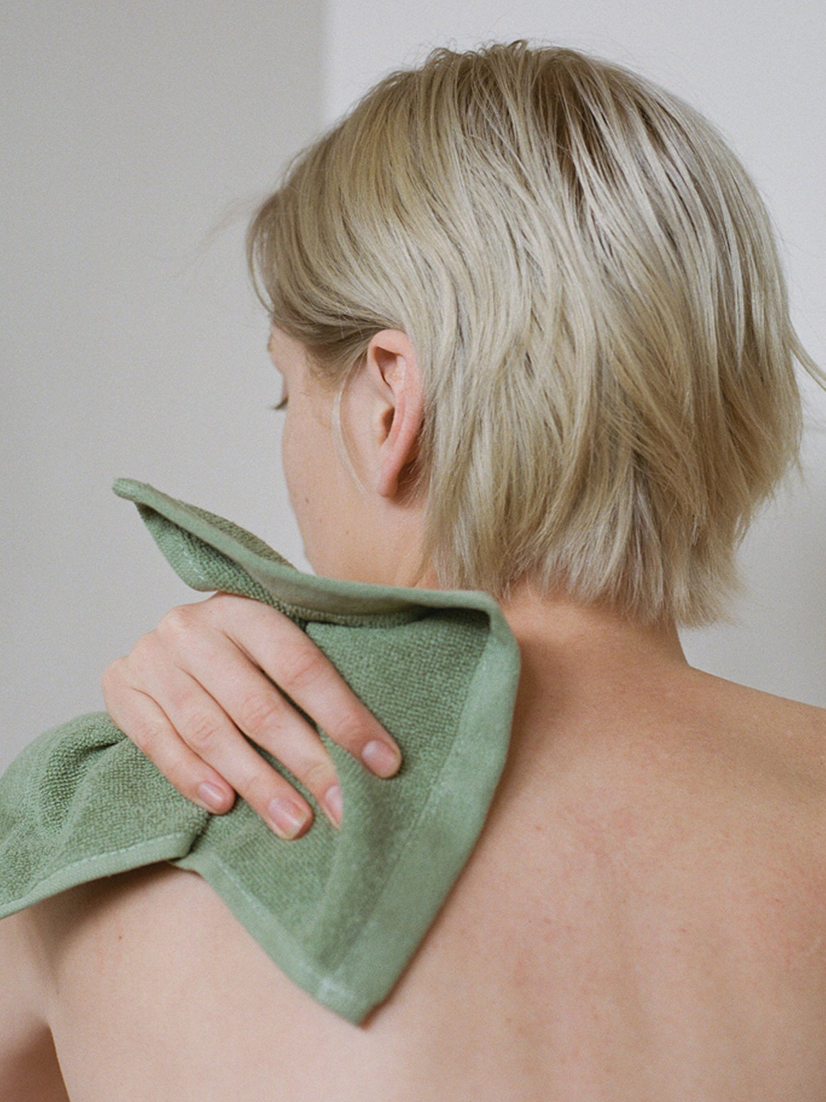 Agnes Organic Cotton Face Cloth - Sage