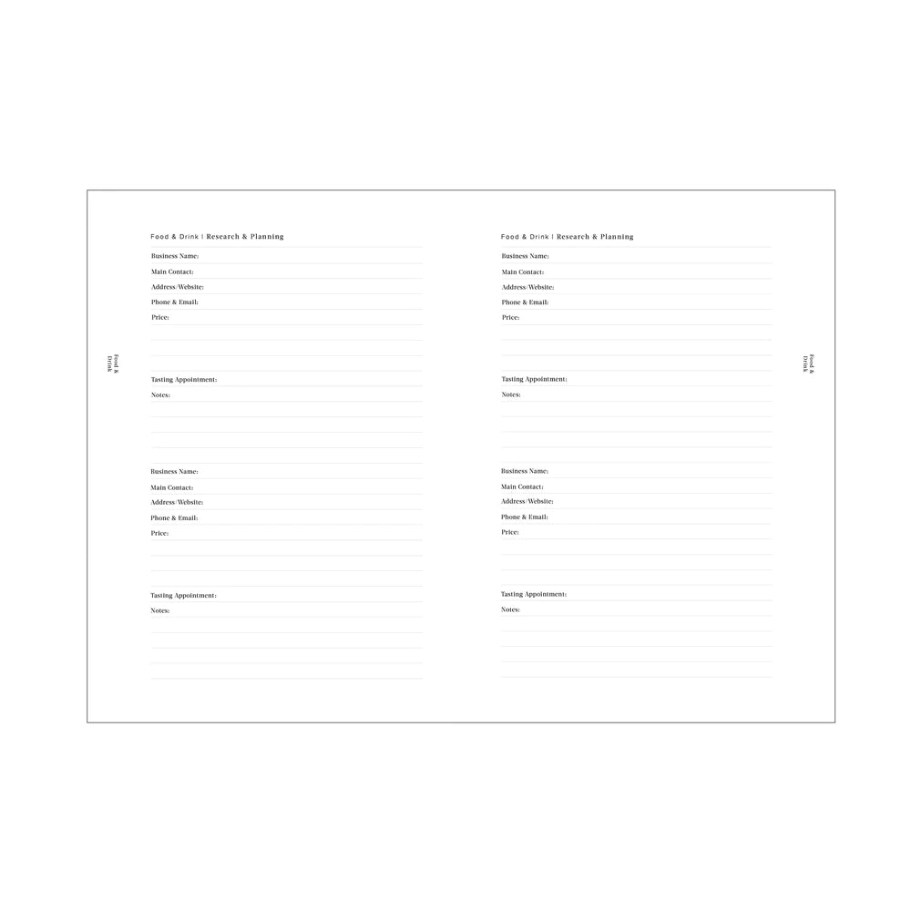 Wedding Planner Black