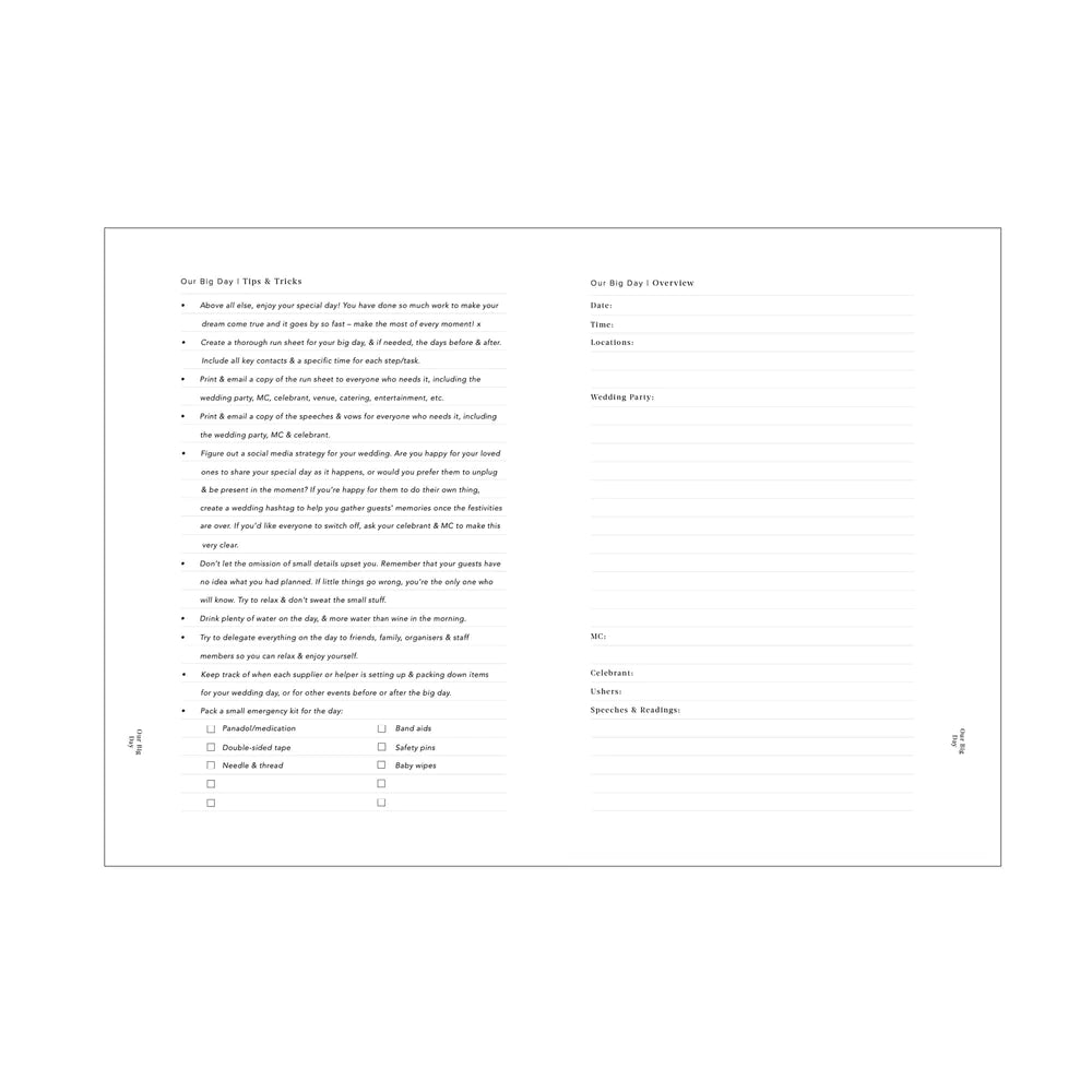 Wedding Planner Black