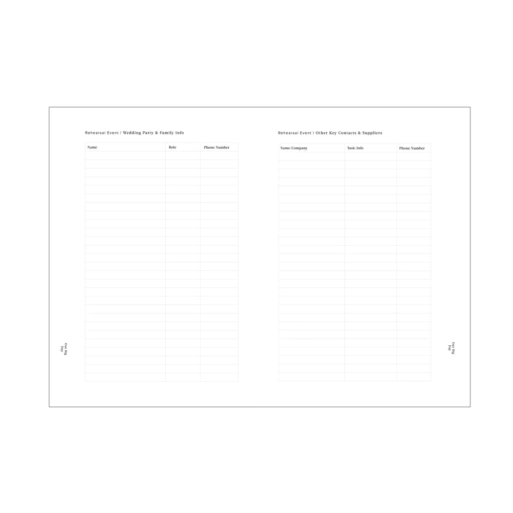 Wedding Planner Black