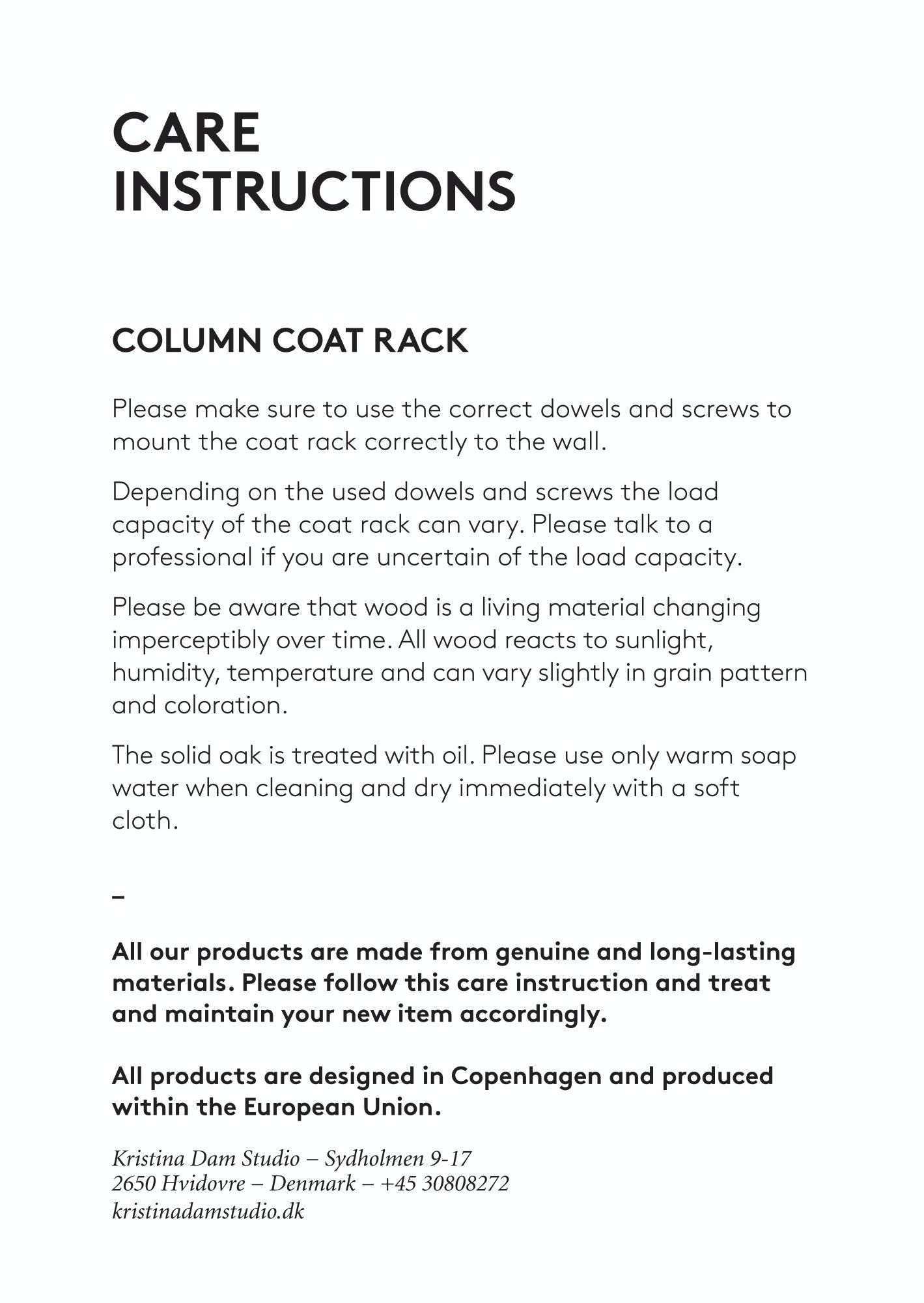 Column Coat Rack