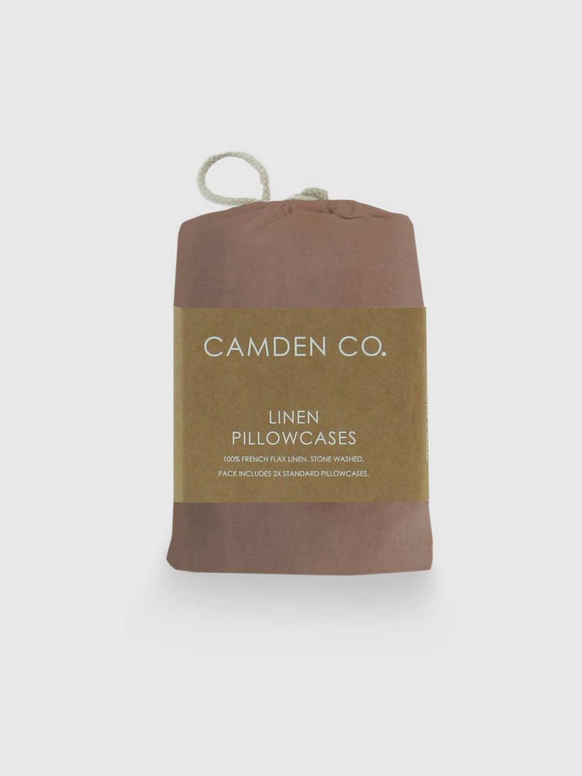 Linen Pillow Cases - Set of 2 - Mocha