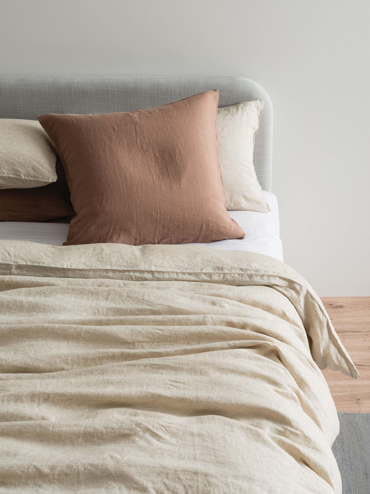 Chambray Linen Pillowcase Pair - Oatmeal