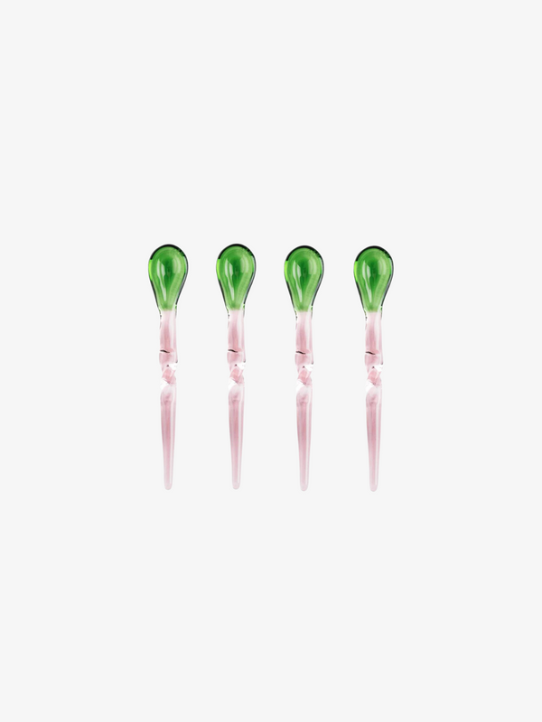 Broste Swirly Teaspoon Pink/Green