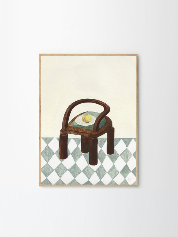 Chair with Fruit Framed Print