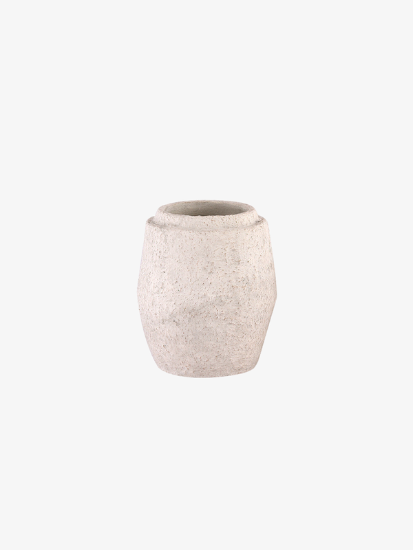 Zandra Off-White Terracotta Vase Small