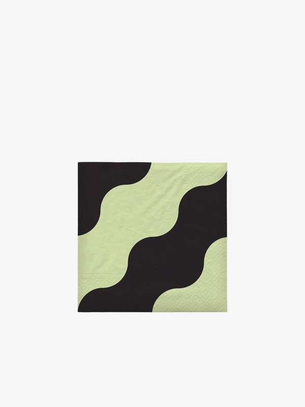 BROSTE Paper Napkin Tide - Green/Black