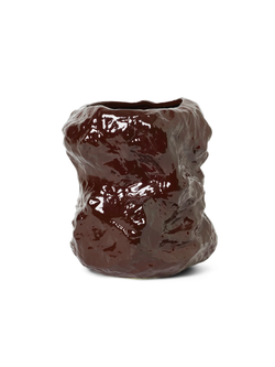Tuck Vase - Red Brown