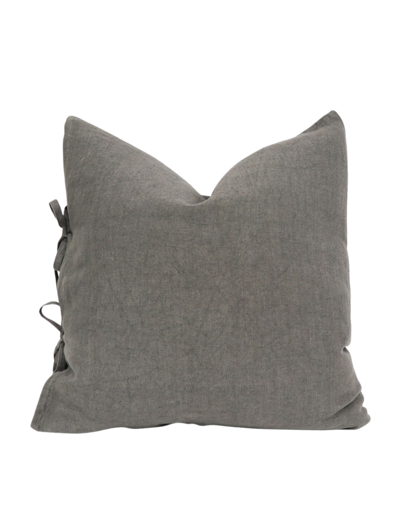 Tully Tie Cushion - Charcoal