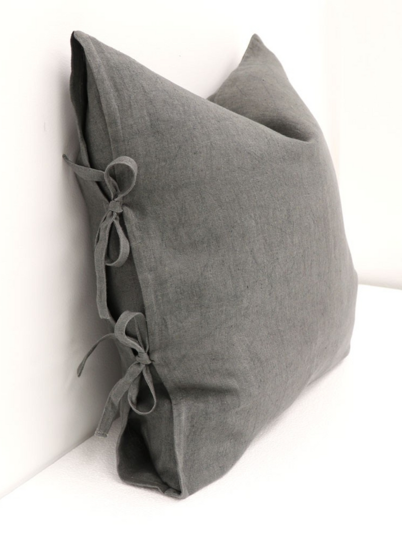 Tully Tie Cushion - Charcoal