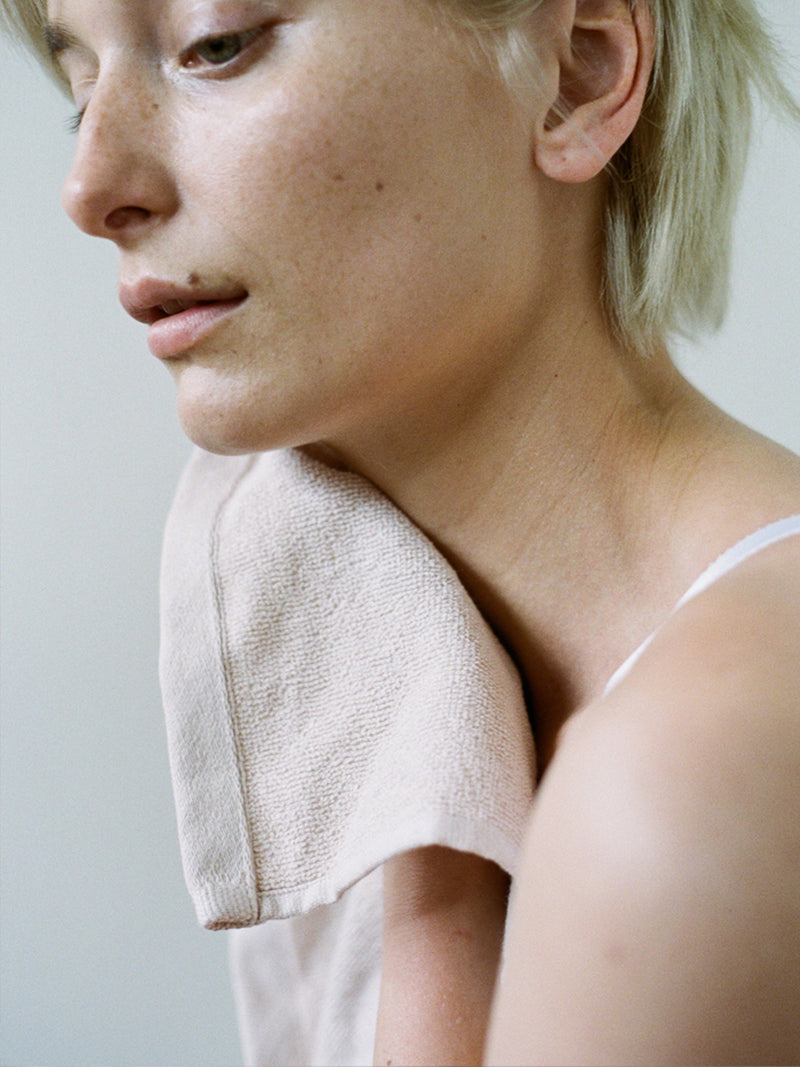 Agnes Organic Cotton Face Cloth - Clay