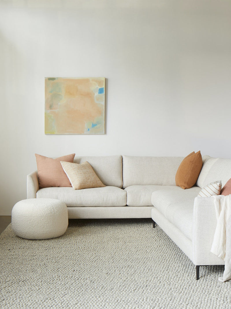 Heavy Linen Jute Cushion Cover - Quinoa