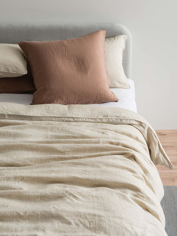 Sove Chambray Linen Duvet Cover - Oatmeal