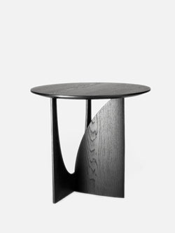 PRE-ORDER - Oak Geometric Side Table - Black
