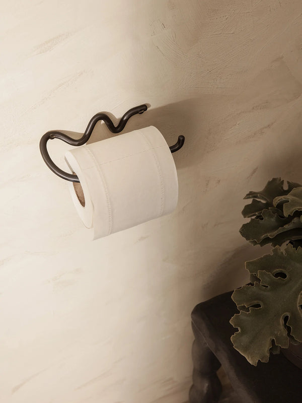 Curvature Toilet Paper Holder - Black Brass